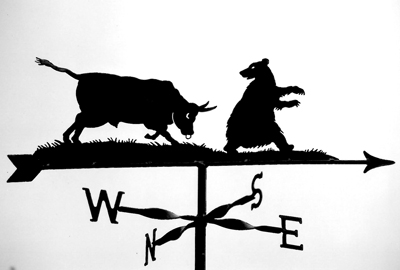 Bull and Bear weathervane